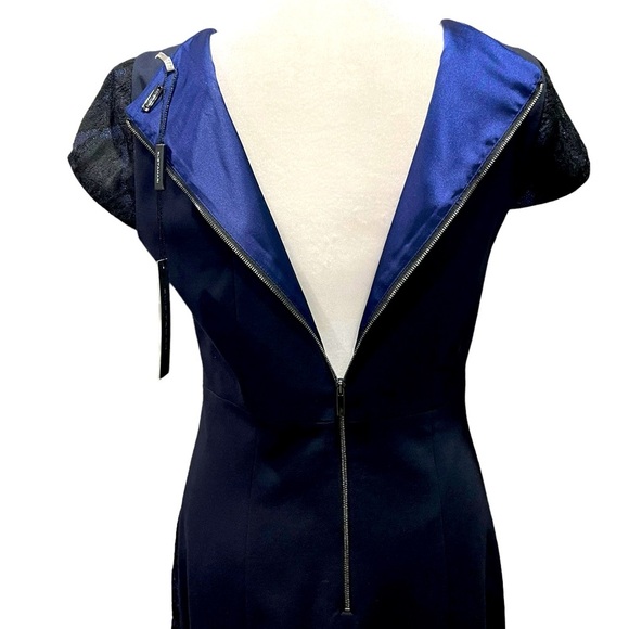 Ellie Tahari cocktail / Career dress navy blue size 6. Brand new with tag - Picture 6 of 12